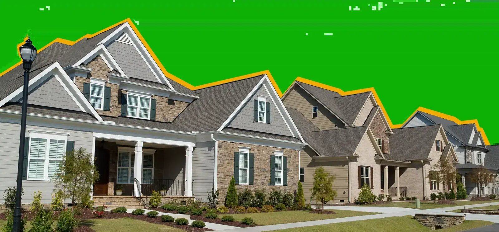 A street of Virginia homes